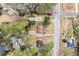 Aerial image of property, chicken coop, with lot lines and adjacent houses at 3032 Ross Rd, Snellville, GA 30039