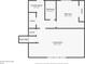 Basement floor plan featuring living room, bathroom, laundry room, and bedroom at 3032 Ross Rd, Snellville, GA 30039