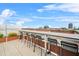 Rooftop deck with a long bar area featuring barstool seating and city views at 434 Marietta St Nw # 401, Atlanta, GA 30313
