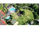 Aerial shot of the community pool and playground, perfect for Gathering fun and relaxation at 1328 Amberwood Dr, Woodstock, GA 30189