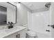Bright bathroom featuring a new vanity and updated walk-in shower at 4212 Bryan Se Dr, Acworth, GA 30102