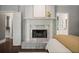 Elegant fireplace with a marble surround and a mantel in main bedroom suite at 1003 North Ne Ave, Atlanta, GA 30306