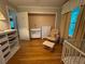 Comfortable Bedroom with white furniture and rocking chair with ottoman at 224 Sourwood Dr, Marietta, GA 30062
