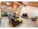 Spacious living room with vaulted wood ceilings and a full-wall balcony at 4710 Misty Lake Ne Ct, Kennesaw, GA 30144
