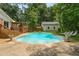 Private backyard oasis with a sparkling in-ground pool and ample lounge space for relaxation at 5401 Rosser Rd, Tucker, GA 30087