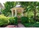 Charming gazebo nestled among mature trees and manicured landscaping, offering a peaceful retreat at 611 Parkside Village Nw Way, Marietta, GA 30060