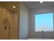 Modern bathroom with a shower, a window, and a bathtub at 246 Crabapple Rd, Mcdonough, GA 30253