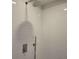 Walk in shower with white subway tile and modern fixtures at 246 Crabapple Rd, Mcdonough, GA 30253