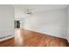 Bright dining area features hardwood floors, fresh paint, and a door leading to a deck at 1915 North Rd, Snellville, GA 30078