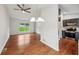 Inviting living room with hardwood floors leads into a updated kitchen, perfect for entertaining at 1915 North Rd, Snellville, GA 30078