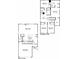 Detailed floor plan showcasing the layout and dimensions of the first and second floors at 3038 Manor Hill Pl, Union City, GA 30291