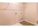 Functional laundry area with shelving and modern connections for appliances at 250 Crabapple Rd, Mcdonough, GA 30253