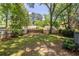 View of a fenced backyard with mature trees and a well-maintained lawn at 139 Sisson Ne Ave, Atlanta, GA 30317