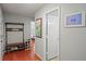 Entryway with a hall tree, shoe rack and views of the bedroom at 212 Brittany Ct, Duluth, GA 30096