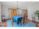 Dining area with a table set for four, featuring hardwood floors and a view into another room at 2346 Unicoi Ct, Duluth, GA 30097