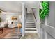 Inviting entryway with staircase, neutral walls, and hardwood flooring at 2349 Northlake Ne Ct, Atlanta, GA 30345
