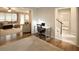 Home office space located off the living room and near the stairs featuring hardwood floors and lots of natural light at 4130 Providnce Square, Alpharetta, GA 30009