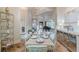 Elegant dining area flowing into the foyer, showcasing hardwood floors and seamless transitions at 3718 Lake Vis, Douglasville, GA 30135