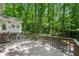 Back deck overlooking green, lush landscaping and wooded yard at 893 Vistavia Cir, Decatur, GA 30033