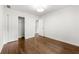 Neutral bedroom features closet, hardwood floors, and a light and bright feel at 893 Vistavia Cir, Decatur, GA 30033