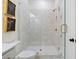 Sleek bathroom with glass-enclosed shower, stylish tilework, and modern fixtures at 989 Bibbs Circle Nw # 25, Atlanta, GA 30318