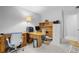 Spacious home office with neutral walls and carpet at 1850 Linnet Ne Ct, Roswell, GA 30075