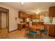Kitchen and breakfast nook features a table and a view of the back deck at 2174 Kinridge Rd, Marietta, GA 30062