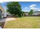 Spacious backyard with a concrete patio and a large mature tree providing ample shade at 3020 River Oak Mews, Decatur, GA 30034