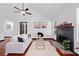 Inviting living room with cozy fireplace and hardwood floors, creating a comfortable and stylish living space at 3020 River Oak Mews, Decatur, GA 30034