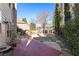 Backyard patio area with stone walkway surrounded by mature landscaping at 3505 Belridge Ln, Smyrna, GA 30080