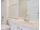 Well-lit bathroom with tub-shower and single sink vanity; features chrome hardware at 3505 Belridge Ln, Smyrna, GA 30080