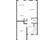 Detailed first floor plan showcasing the garage, foyer, kitchen, and living spaces at 2555 Flat Shoals Road Rd # 1104, College Park, GA 30349