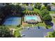 Aerial view showcasing the community pool, tennis courts, and convenient parking areas at 955 Mill Creek Ave, Canton, GA 30115