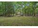 Lush backyard with mature trees, offering a peaceful retreat and ample space for outdoor activities at 25 Pebble Creek Dr, Covington, GA 30016