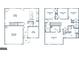 Detailed floor plan showcasing the layout of the home's main floor and upper level at 605 Lobelia Way, Locust Grove, GA 30248
