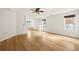 Expansive main bedroom features hardwood floors, columns, and plenty of natural light from multiple windows at 2890 Winterhaven Ct, Atlanta, GA 30360