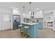 Modern kitchen features a stylish island, stainless steel appliances, and sleek cabinetry at 1643 Flintwood Se Dr, Atlanta, GA 30316