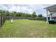Spacious backyard featuring a swing set, lush green lawn, and a privacy fence at 5322 Burrus Sw Ln, Mableton, GA 30126