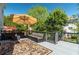 Outdoor patio with comfortable seating and an umbrella at 2321 Norbury Se Cv, Smyrna, GA 30080