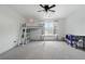 Bedroom featuring carpeted floor, ceiling fan, and bunk bed frame at 4975 Skyland Pkwy, Cumming, GA 30028