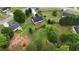 Aerial view of home with large backyard and surrounding homes at 210 Overview Ct, Villa Rica, GA 30180