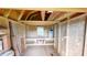 Interior view of storage shed with shelves and wooden construction at 210 Overview Ct, Villa Rica, GA 30180