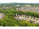 Scenic aerial view of a neighborhood surrounded by lush greenery and mature trees at 4515 Ambassador Way, Cumming, GA 30040