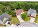 Aerial view of a well-maintained home in a desirable neighborhood with manicured lawns and mature trees at 4515 Ambassador Way, Cumming, GA 30040
