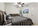 Bedroom with a ceiling fan, a TV, and a plush blanket at 178 Munira Sw Ln, Atlanta, GA 30331