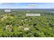 Aerial view of the Cumming, GA home situated amongst lush trees near Little Mill Middle School at 6235 Akins Way, Cumming, GA 30041