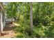 Back of a house with a deck amidst a backdrop of dense trees and foliage at 6235 Akins Way, Cumming, GA 30041