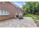 Wonderful outdoor brick patio with an outdoor seating area and landscaped yard at 630 Buttercup Trce, Johns Creek, GA 30022