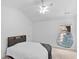 This bedroom offers a unique hanging chair feature and ceiling fan at 2111 Nelms Pointe Lndg, Lawrenceville, GA 30043