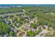 Aerial view of a residential neighborhood with lush green trees, homes, and winding streets at 2325 Walnut Grove Way, Suwanee, GA 30024